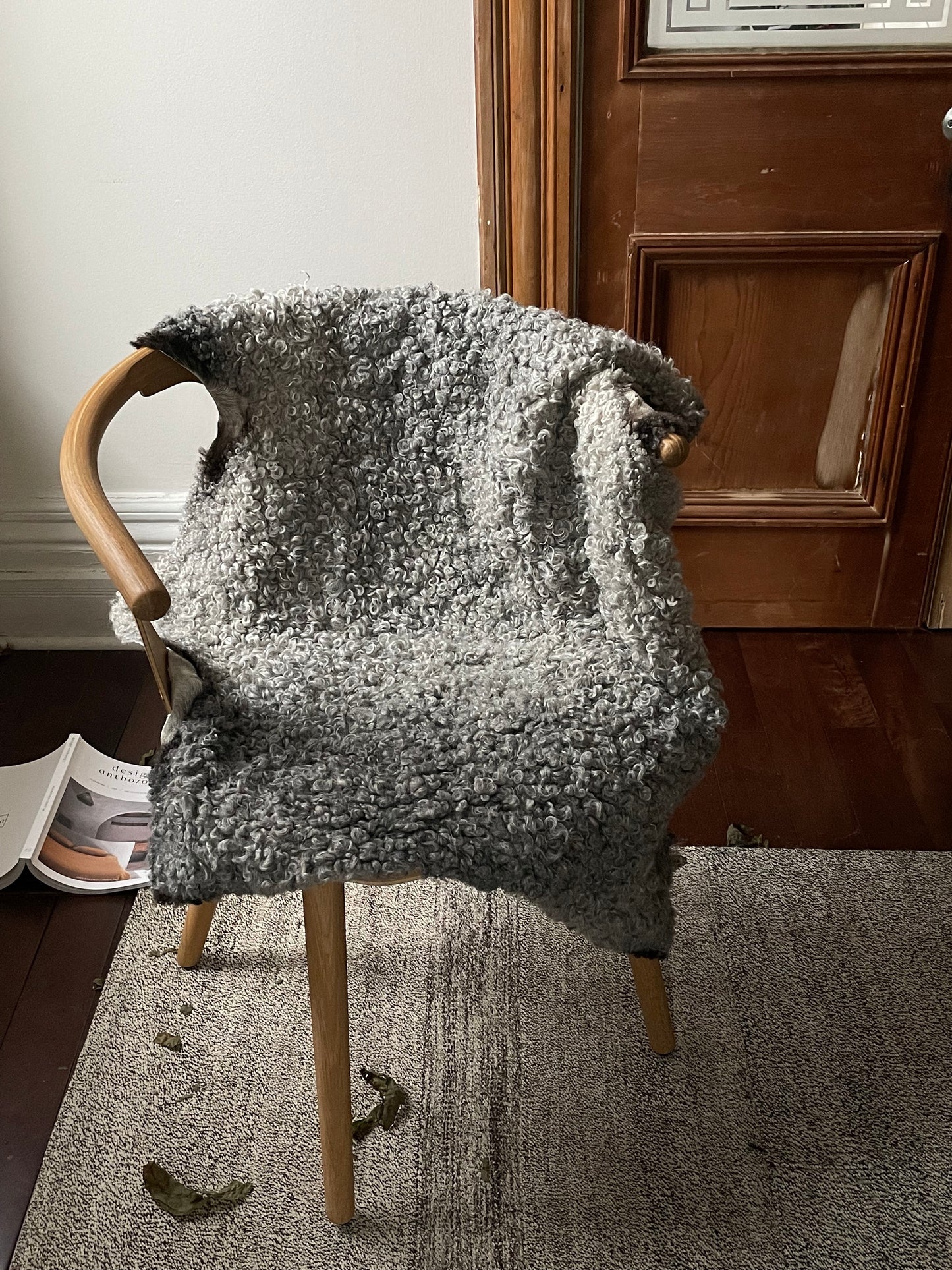 Grey Short Wool Gotland Sheepskin