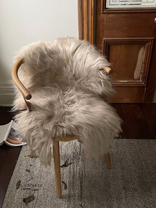 Nude Icelandic Sheepskin - Black Sheep (White Light)