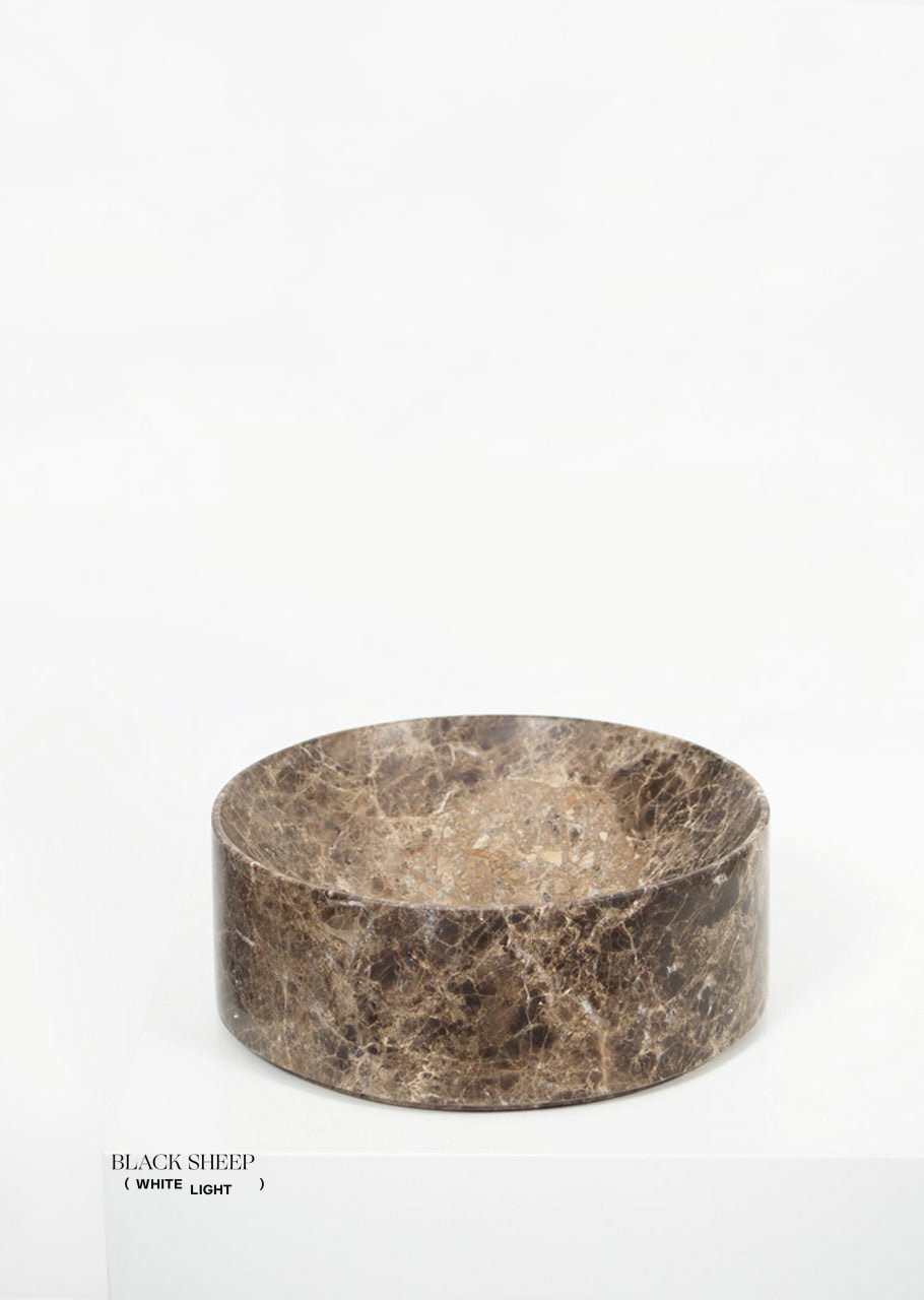 Dark Emperador Marble Deep Dish - Black Sheep (White Light)
