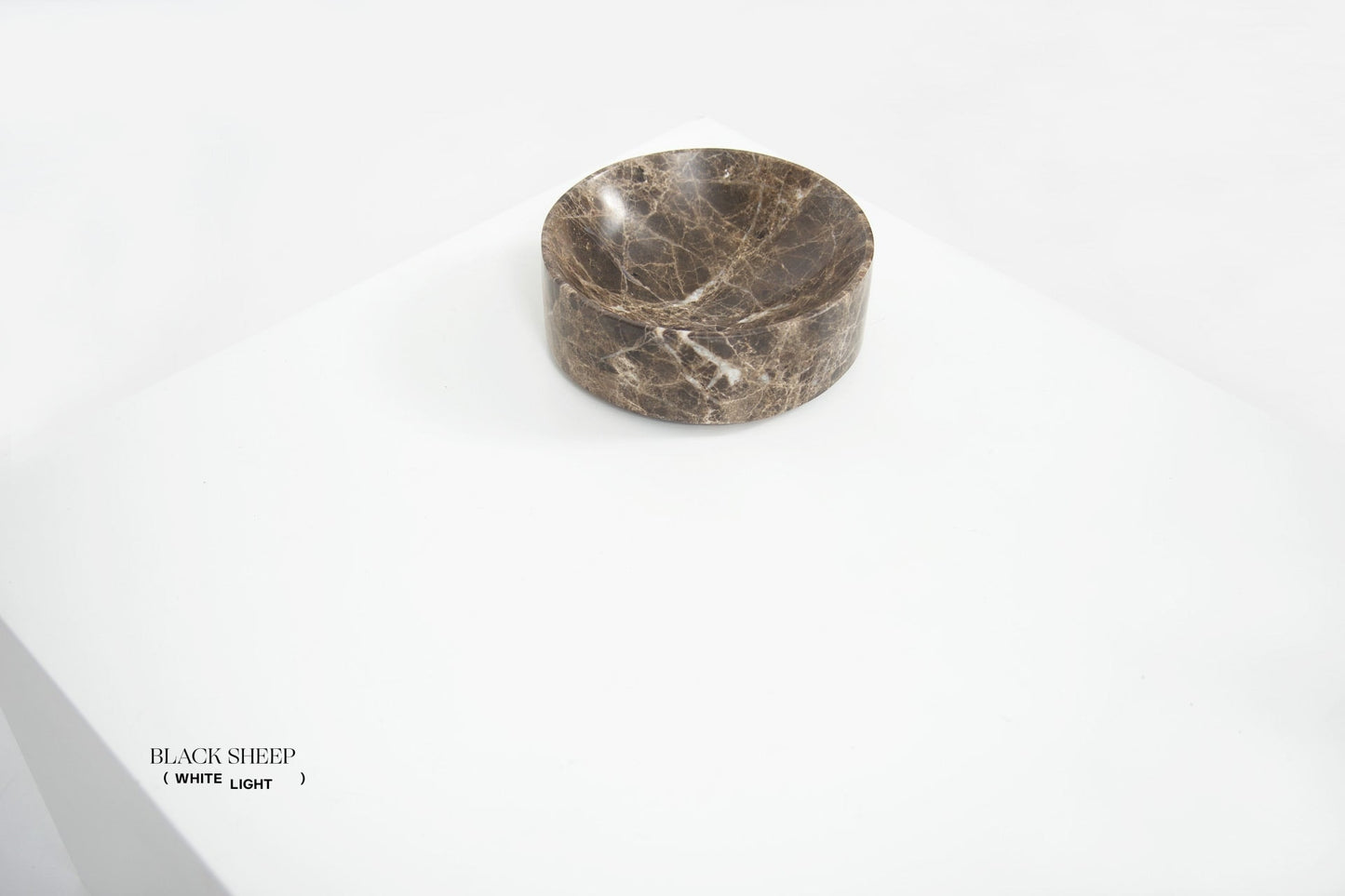 Dark Emperador Marble Deep Dish - Black Sheep (White Light)