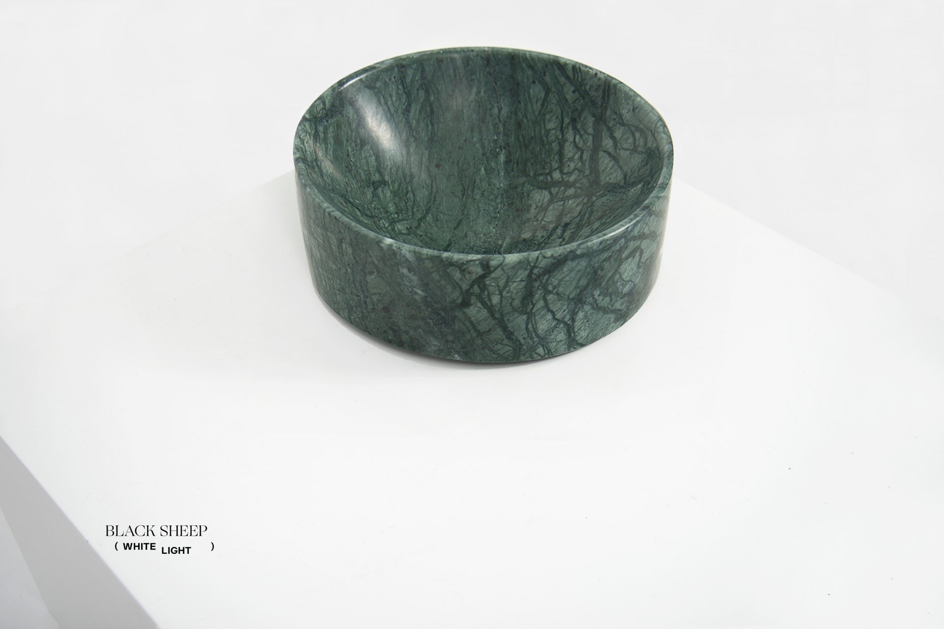 Empress Green Marble Deep Dish - Black Sheep (White Light)