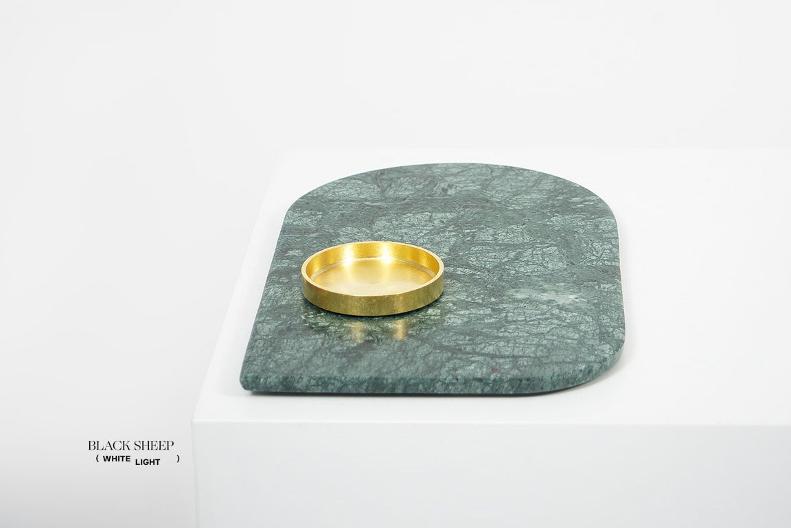 Empress Green Marble Serving Tray - Black Sheep (White Light)