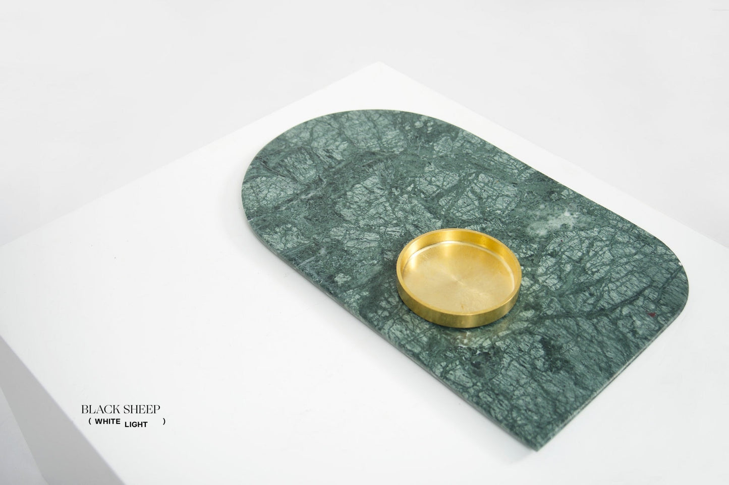 Empress Green Marble Serving Tray - Black Sheep (White Light)