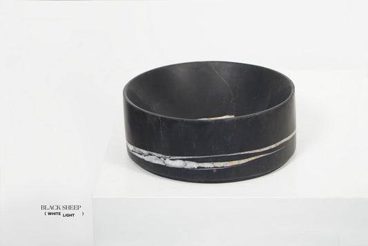 Lauren Black Marble Deep Dish - Black Sheep (White Light)