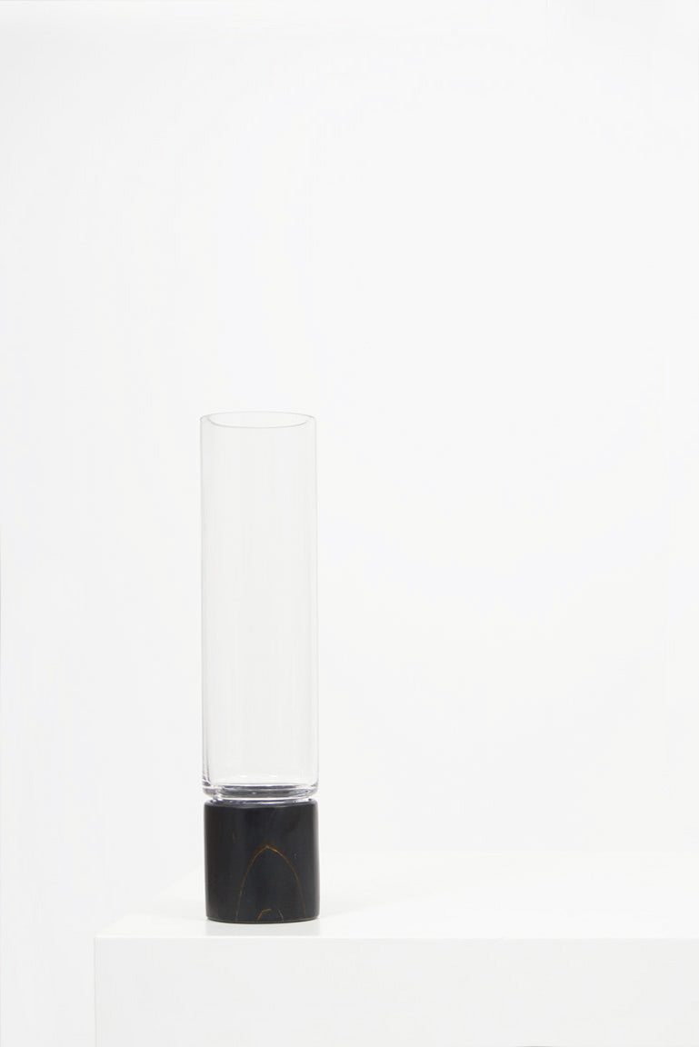 Lauren Black Marble and Glass Vase - Black Sheep (White Light)