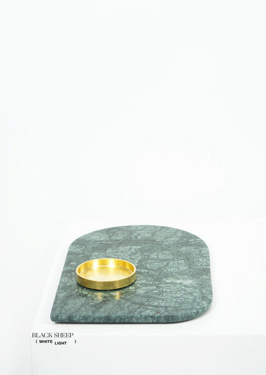 Empress Green Marble Serving Tray - Black Sheep (White Light)