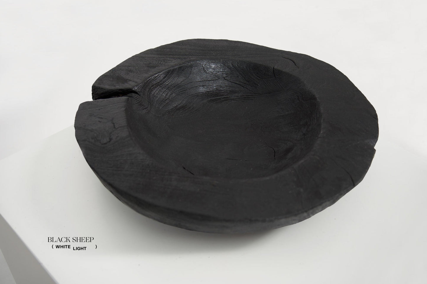 Burnt Teak Round Vessel - Black Sheep (White Light)