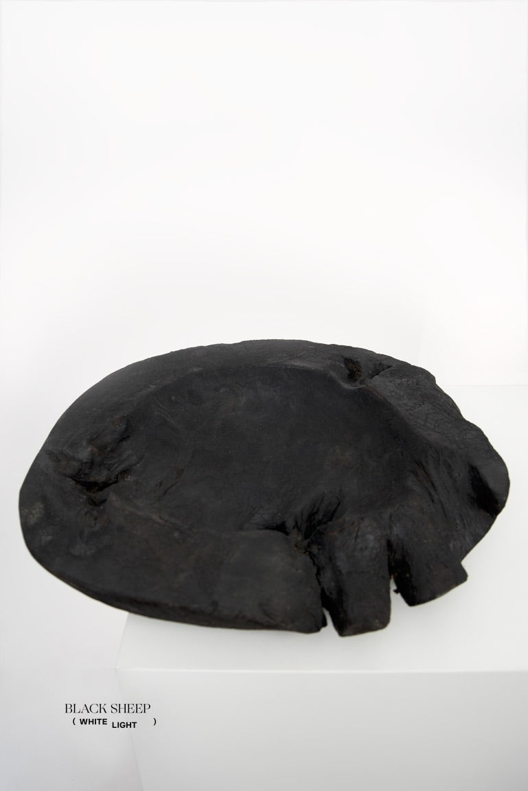 Burnt Teak Round Vessel - Black Sheep (White Light)
