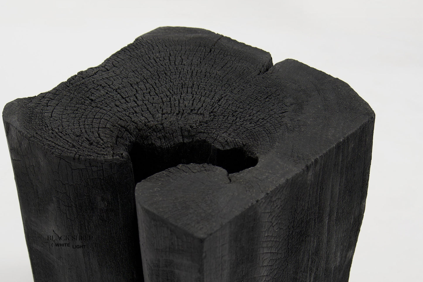 Burnt Teak Square Side Table - Black Sheep (White Light)