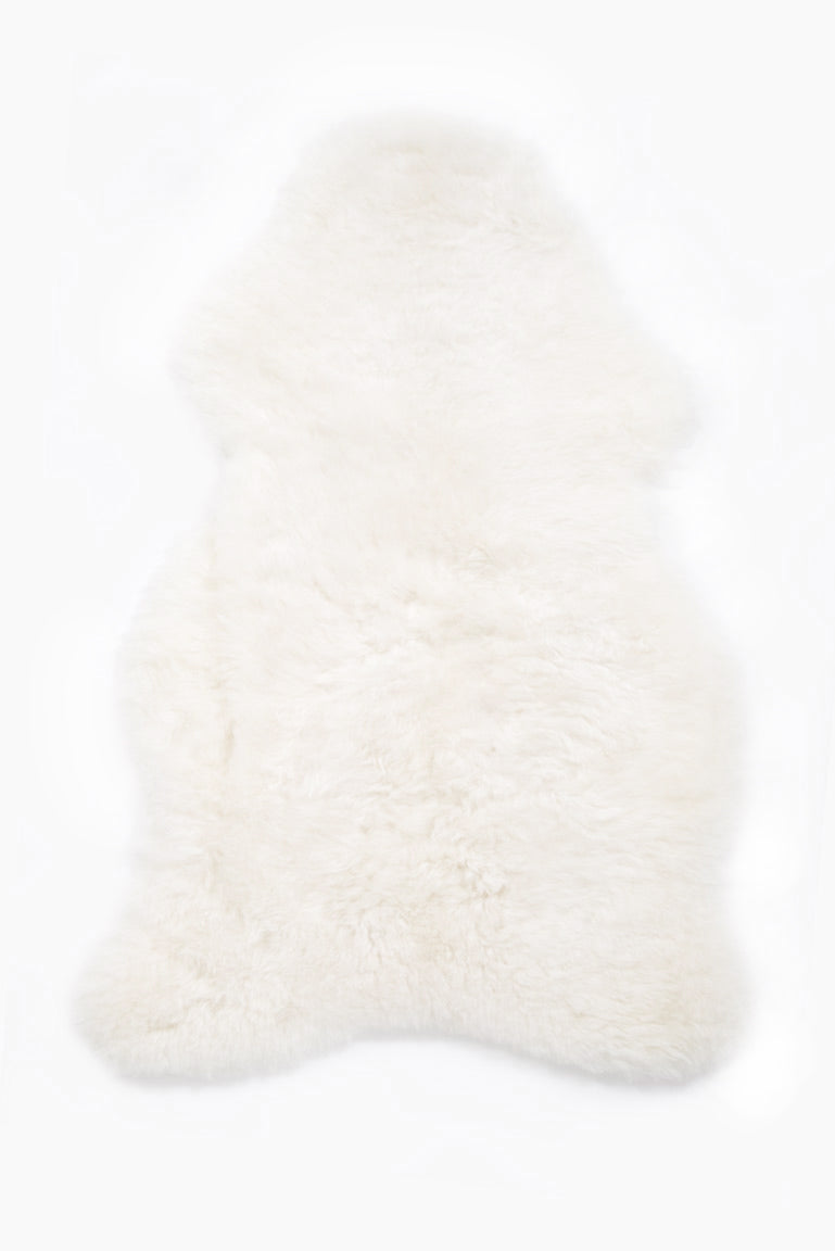 Shorn White Icelandic Sheepskin - Black Sheep (White Light)
