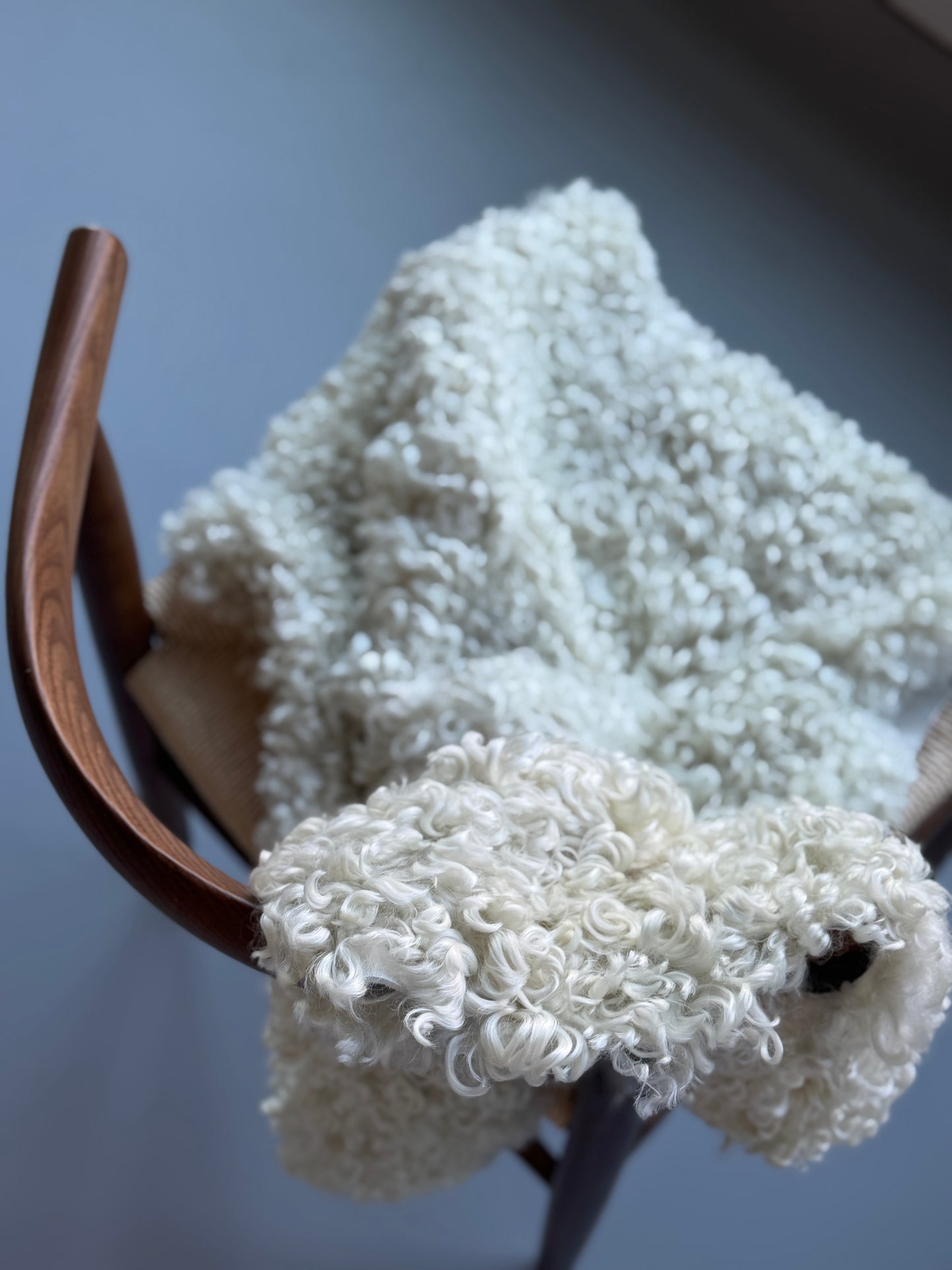 White Medium Wool Gotland Sheepskin