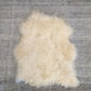 ONE OF THE KIND Icelandic Cream Sheepskin, Large - Black Sheep (White Light)