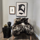 Dark Grey Icelandic Sheepskin - Black Sheep (White Light)