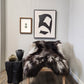 Dark Grey Icelandic Sheepskin - Black Sheep (White Light)