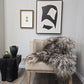 Natural Curly Grey Icelandic Sheepskin