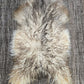 Natural Curly Grey Icelandic Sheepskin - Black Sheep (White Light)