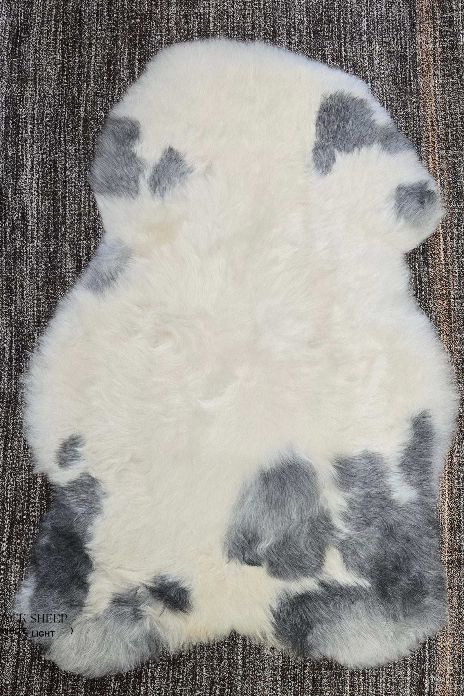 Shorn Spotted Icelandic Sheepskin | Random - Black Sheep (White Light)