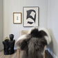 ONE OF THE KIND Icelandic Spotted Random Black and White Sheepskin - Black Sheep (White Light)