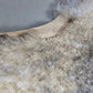 ONE OF THE KIND Gotland White and Grey Medium Wool Sheepskin