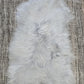 ONE OF THE KIND Icelandic Light Blue Grey Sheepskin - Black Sheep (White Light)