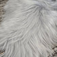 ONE OF THE KIND Icelandic Light Blue Grey Sheepskin - Black Sheep (White Light)