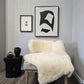 ONE OF THE KIND Extra Large Icelandic Shorn Cream White Sheepskin - Black Sheep (White Light)