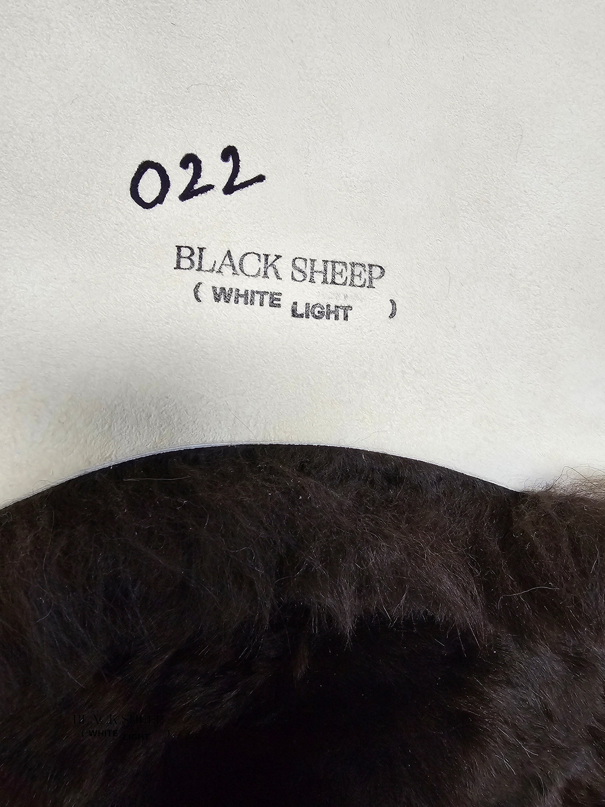 ONE OF THE KIND Icelandic Shorn Silky Soft Brown Sheepskin - Black Sheep (White Light)