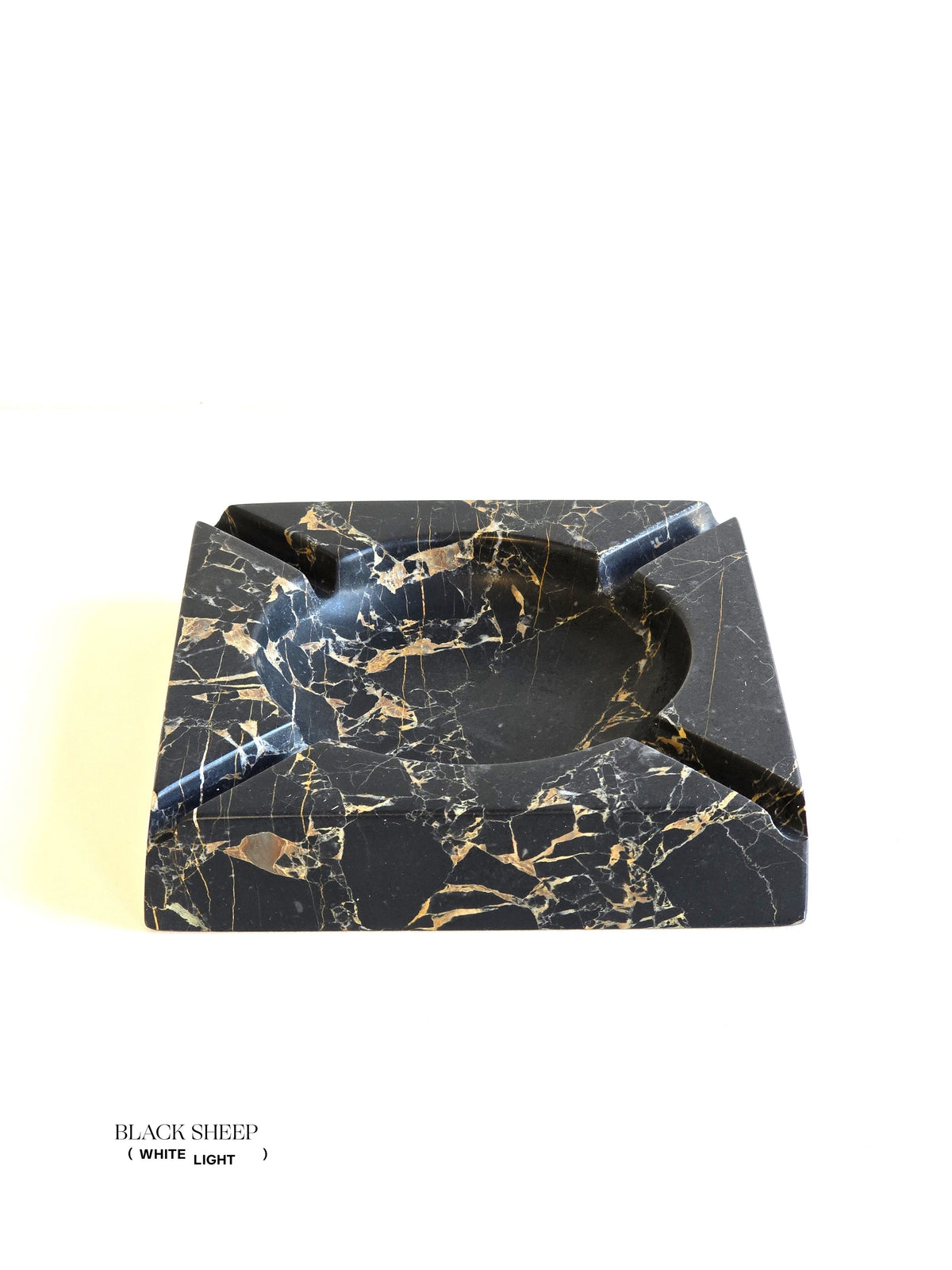 Golden Black Marble Cigar Holder - Black Sheep (White Light)