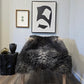 ONE OF THE KIND Large Gotland Charcoal Long Wool Sheepskin