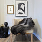 ONE OF THE KIND Gotland Charcoal Salt and Pepper Medium Wool Sheepskin