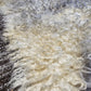 ONE OF THE KIND Gotland White and Grey Medium Wool Sheepskin