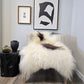 ONE OF A KIND Icelandic White with Dark Spots Sheepskin