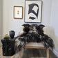 ONE OF A KIND Icelandic Dark Grey Sheepskin