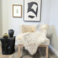 ONE OF A KIND Long Wool White/Grey Gotland Sheepskin