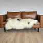 ONE OF A KIND White Long Wool Icelandic Sheepskin with Black Spots