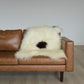 ONE OF A KIND White Long Wool Icelandic Sheepskin with Black Spots