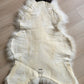 ONE OF A KIND White Long Wool Icelandic Sheepskin with Black Spots