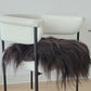 ONE OF A KIND Salt and Pepper Long Wool Icelandic Sheepskin chair pad