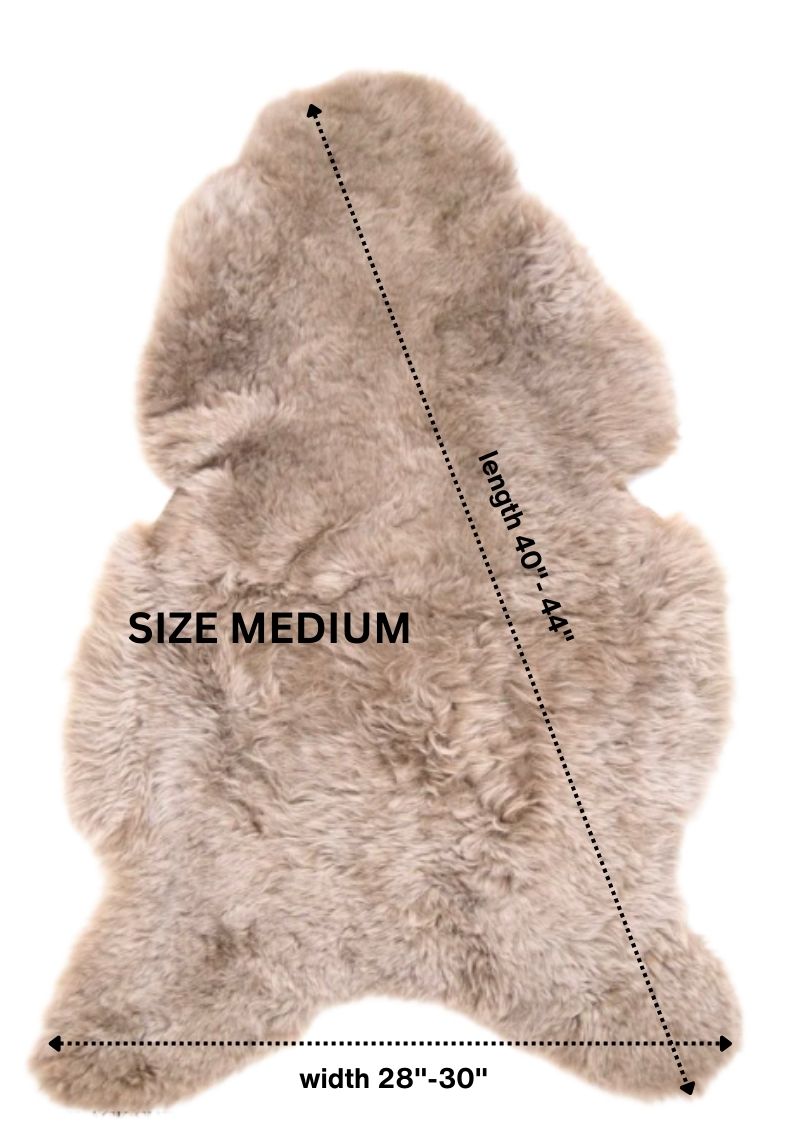 Peau de mouton islandaise tondue taupe