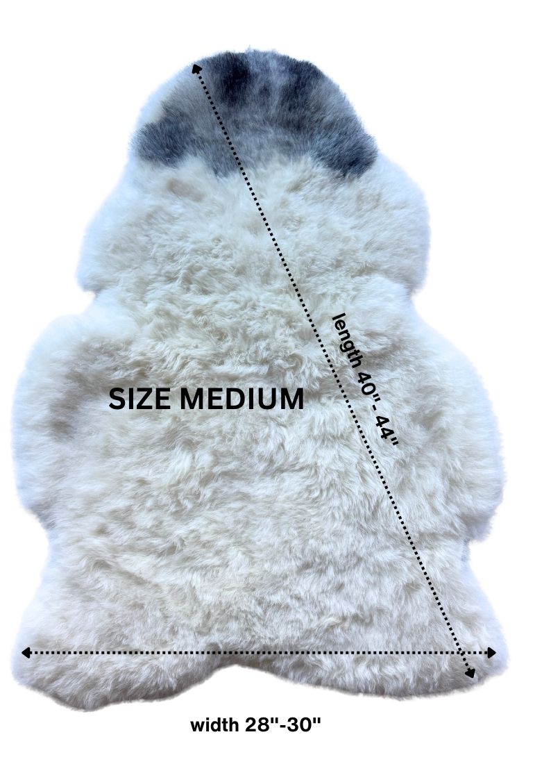 Natural Shorn Grey Spotted Icelandic Sheepskin | Random