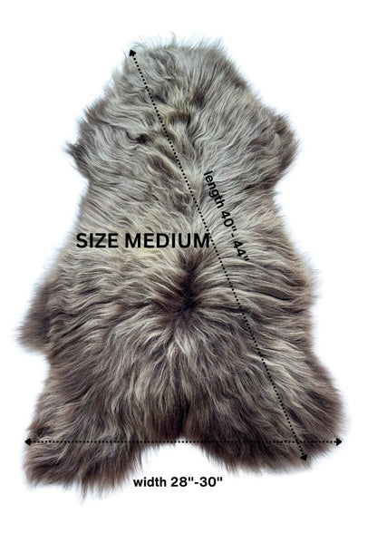 Peau de mouton islandais marron foncé