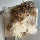 Mélange Sheepskin Pillow, curly wool