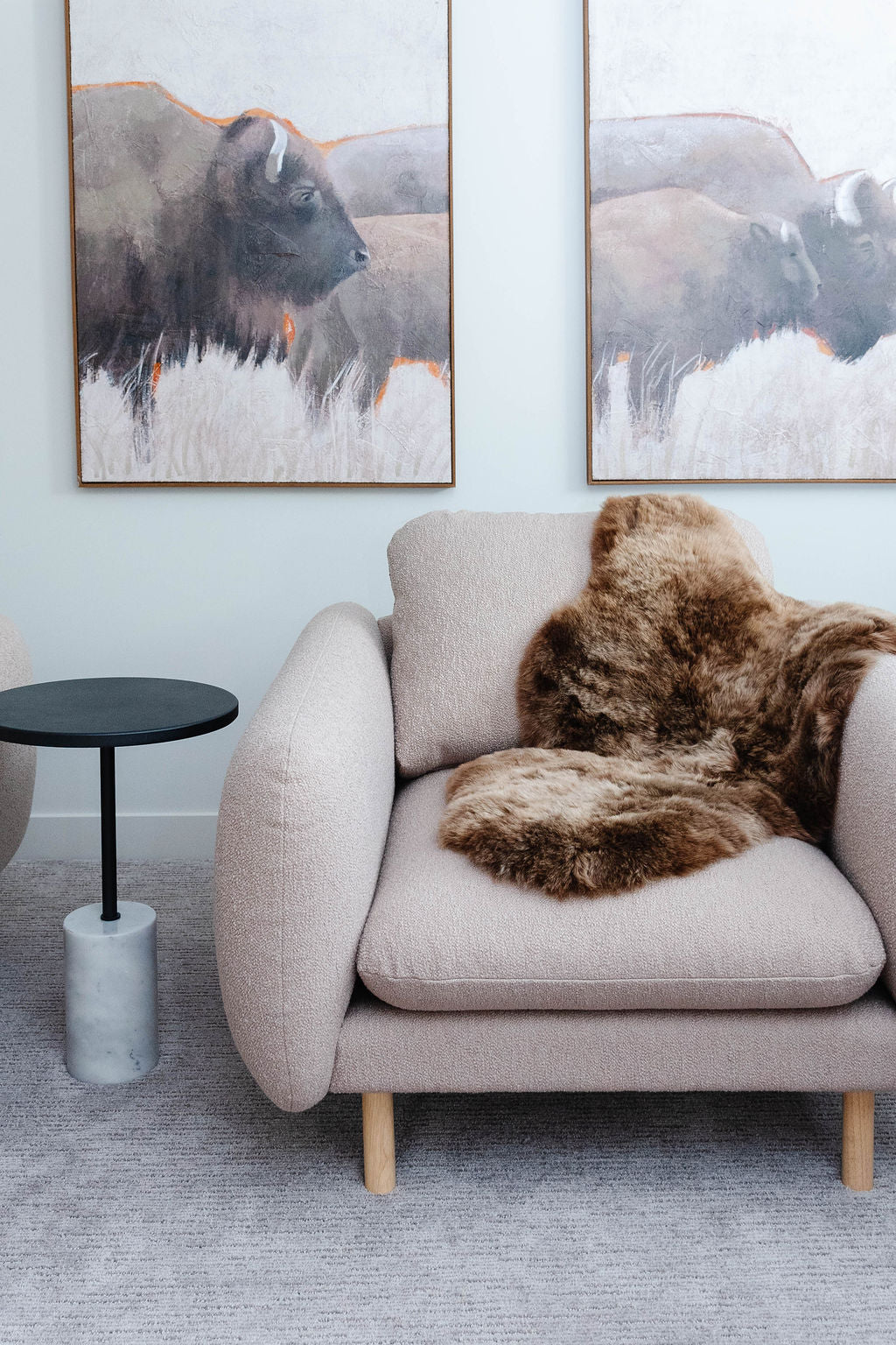 Shorn Light Brown Icelandic Sheepskin