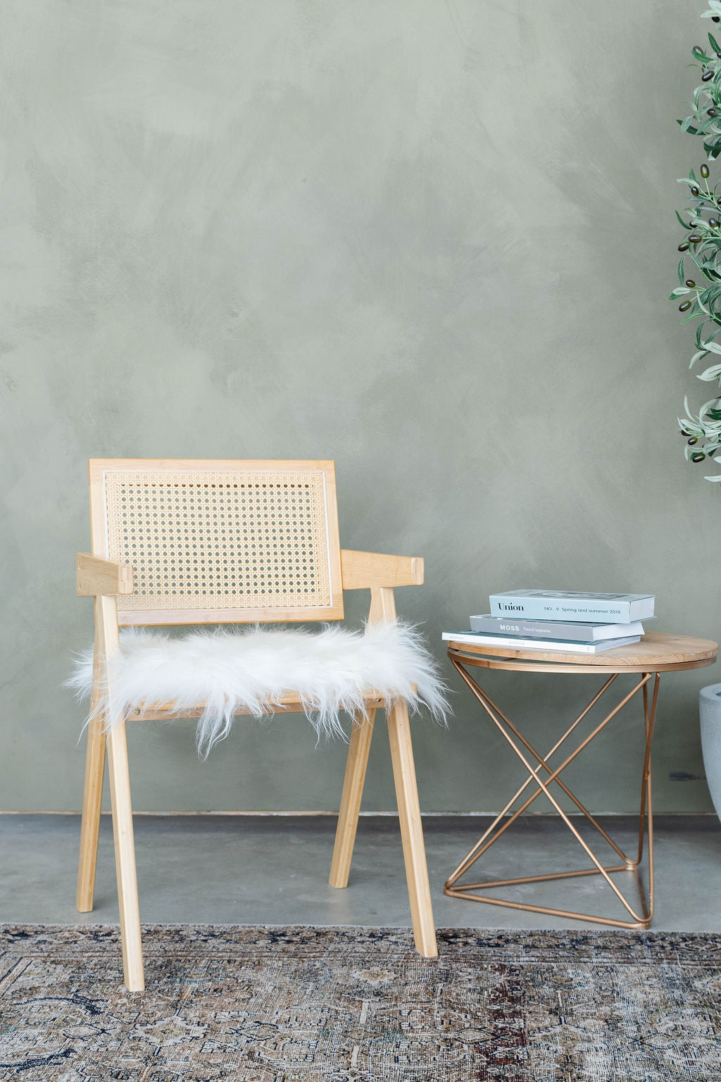 Coussin de chaise en peau de mouton islandais blanc