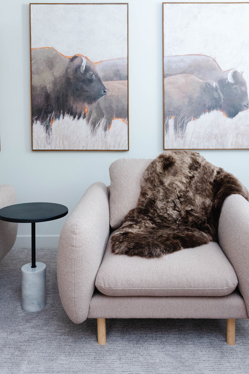 Shorn Dark Brown Icelandic Sheepskin