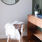 Mélange Sheepskin Stool, curly wool