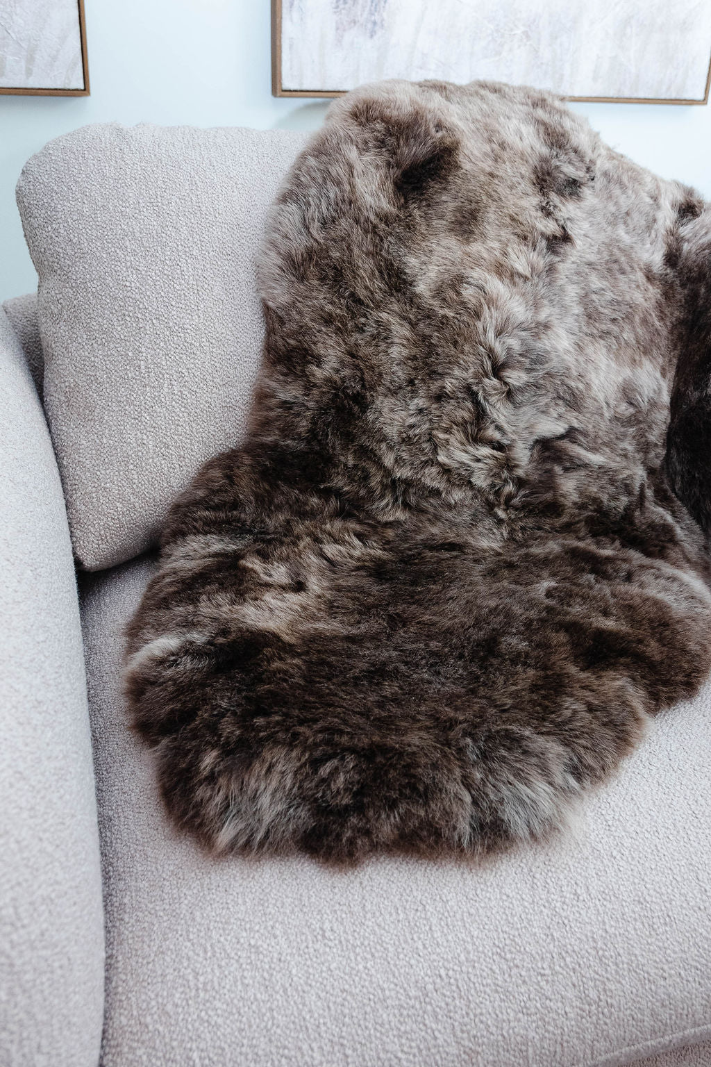 Shorn Dark Brown Icelandic Sheepskin