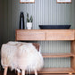 Mélange Sheepskin Stool, curly wool