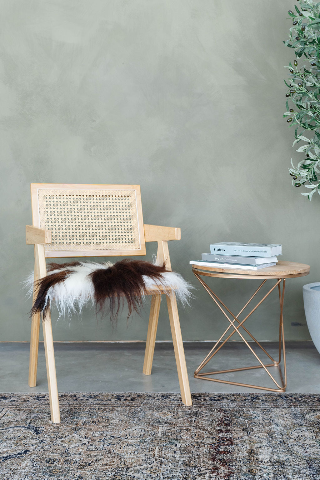 Brown Spotted Icelandic Sheepskin Chair Pad | Random