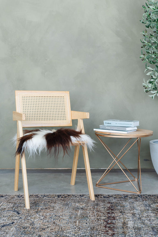 Brown Spotted Icelandic Sheepskin Chair Pad | Random